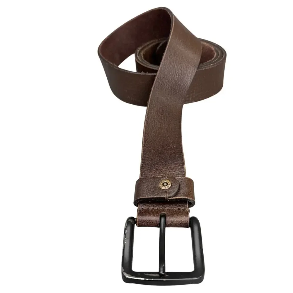Levi's Vintage Patina Distressed Dark Brown Leather Western Belt Men XL 42